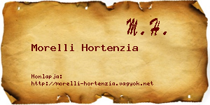 Morelli Hortenzia névjegykártya